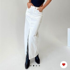 Batkins Maxi Skirt Cream Denim